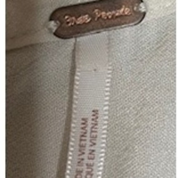 Free People Ivory Floral Print Mock Neck Long Sleeve Tunic Top Size L OB686064 - Picture 3 of 6